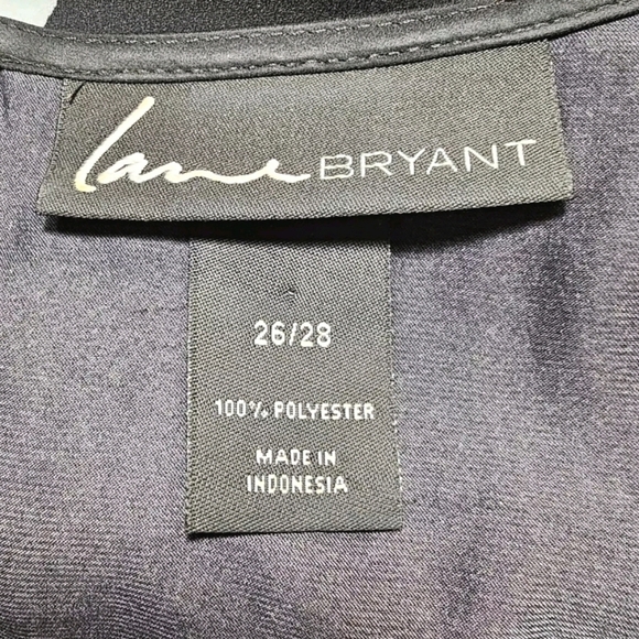 Lane Bryant 3/4 sleeve black floral Loose casual blouse, plus size 26/28 Or 4XL - Picture 10 of 12